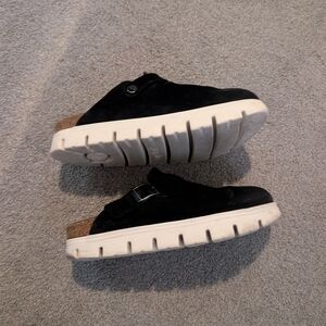 Black Birkenstock Boston Papillo Platform